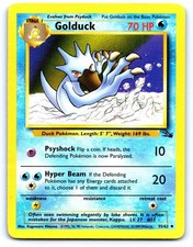 Golduck 35/62 Uncommon Fossil Pokemon Unlimited Moderately Played picture