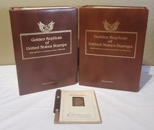Golden Replicas Of United States Stamps 22k Gold Book Stamp Collection 1996-2000 picture