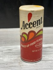Vintage Grocery Advertising Accent Flavor Enhancer Spice 70s Colors Movie Prop  picture