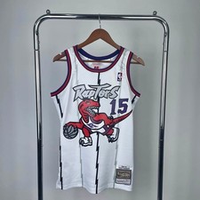 NBA 1998-99 Toronto Raptors Vince Carter #15 Jersey 2XL Mitchell & Ness White picture