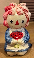 Vintage 1972 Fitz Floyd Raggedy Ann Ceramic Bookend Figurine Heavy 1.6 Lbs RARE picture