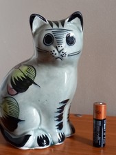 Guadalajara Mexico Pottery Vintage  Folk Art Cat Handpainted  Excellent   TUMI picture