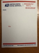 20-pack USPS Priority Mail To / From Peel Off Shipping Address Labels picture