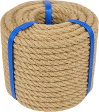 Natural Thick Hemp Rope Twisted Strong Jute Rope 4-Strand Burlap Rope for Craft picture