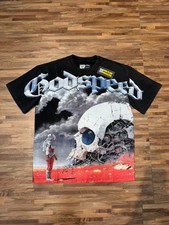 NEW Godspeed Lunar astronaut skeleton printing Tee Mens Cotton T-shirt picture