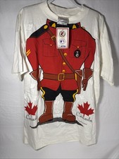 Vintage 1993 SHIRT CANADIAN MOUNTIE CANADA tourist Graphic Tee NEW W TAGS XL 3B picture