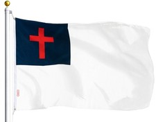 Christian Religious Flag Polyester 3x5 ft Cross Indoor Outdoor picture