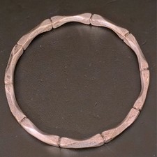 Vintage Mexico Sterling Bamboo Bangle Bracelet 30g picture
