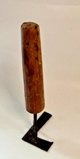 Antique Branding Iron Wood Handle Rustic Primitive Farm Ranch Tool Decor picture