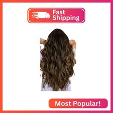 GOO GOO Wire Hair Extensions Human Hair, Adjustable Fish Line Hairpiece picture