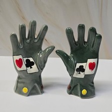 Vintage Magic Hands Salt Pepper Shakers Playing Cards Poker Japan  Man Cave picture