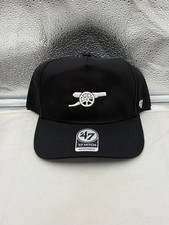 Arsenal FC Gunners EPL '47 Brand Black Hitch Adjustable Snapback Hat picture