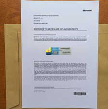 Microsoft Exchange Server 2016 Enterprise Retail Unlimited CAL CoA Authentic picture