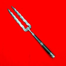 Vintage Indo Persian Mughal Ottoman Turkish Silver Koftgari Wootz Dual Bld Spear picture