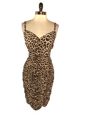NEW TORRID Plus Size 2 2X Sheath Dress Black Brown Leopard Animal Print Stretch  picture
