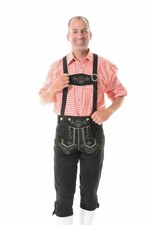 NEW Authentic Bavarian Oktoberfest Lederhosen BLACK FOREST GERMAN Lederhosen picture