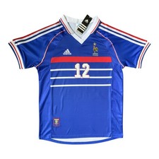 Thierry Henry #12 France 1998 World Cup Home Jersey Collection - Mens Sizes -New picture