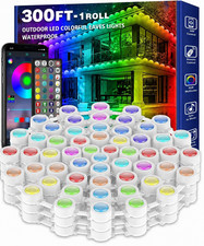 300 FT Permanent Outdoor RGB Lights, Waterproof Smart LED Eaves Lights picture