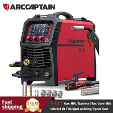 6IN1 MIG Welder 200A Multi Process w/Gasless Flux Core Stick Lift TIG 110V/220V picture