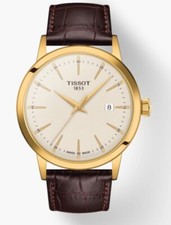 Tissot Classic Dream Brown leather Strap Ivory Dial Men's Watch T1294103626100 picture