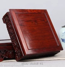 Rosewood Carved Pi Xiu Table Rack Tea Vase Bonsai Statue Desk Display Base picture