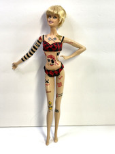 2008 Mattel Goldie Hawn Blonde Ambition Laugh-In Barbie Doll Loose Tattoo Bikini picture