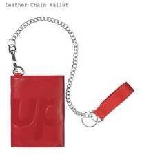 Supreme Leather Chain Wallet (SS26) Red picture
