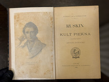 1898 John Ruskin KULT PIĘKNA Cult of Beauty 2 Vols in 1 Lwów Altenberg Antique picture