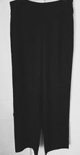 Eileen Fisher Black Silk Straight Trouser Pants Size Small Full Length NWT picture