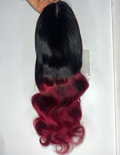 Body Wave 360 Lace Front Wigs Human Hair 20Inch 1B/99J Ombre Lace Front Wig 200 picture