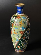 Antique Japanese Meiji Cloisonné Vase - Phoenix & Aventurine Goldstone, 7