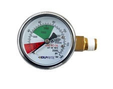 Taprite CO2 High Performance Regulator Replacement Gauge 0-2000 PSI Left Hand picture