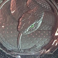 2023 Chad 2 oz Silver Black Mamba High Relief Coin .999 Fine (w/Box) Antiqued picture