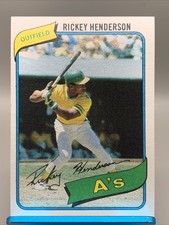 1980 Topps - Rickey Henderson #482 Rookie Oakland A’S Great Surface Corners picture