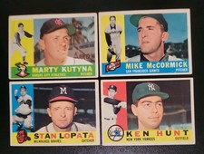 1960 Topps Baseball Cards - 4 Different Scarce High Numbers - W/ Sandy Amaros picture