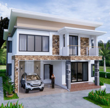 House Plans 9x11 Meter 30x36 Feet 4 Beds 3 Baths Shed Roof PDF (A4 Hard Copy) picture