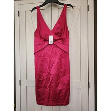 Twenty One Size Small Silk Fuscia/Hot Pink Dress picture