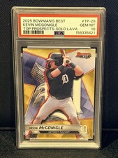 2025 Bowman's Best Kevin McGonigle Gold Lava /50 PSA 10 TP-28 Tigers picture