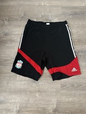 Vintage 2007 2008 Liverpool FC Third Shorts Adidas Clima365 Large Black Red picture