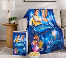 Cinderella Disney Classic VHS Boxed Silk Touch Throw Blanket 50