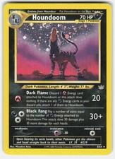Houndoom 8/64 R Neo Revelation Pokemon Unlimited Holo MP Swirl picture