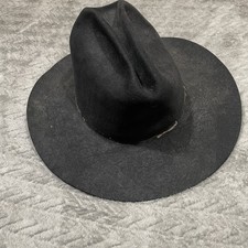 Rodeo King Men Black 5X Beaver Western Cowboy Hat Size 7 3/8 picture
