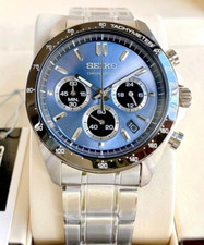 Seiko Spirit SBTR027 Chronograph Blue Dial Stainless Steel Men's Watch picture