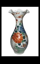 Nice Antique Imari Japan Porcelain Bud Vase Flowers Lady ￼~read Fun picture