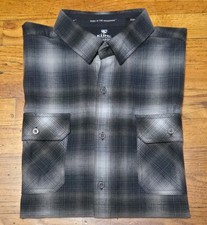 KUHL Dillingr Flannel Shirt XL Men's Gray Black Shadow Plaid Outdoor picture