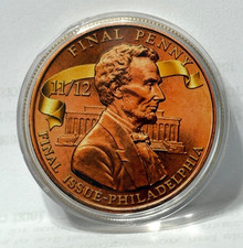 Copper Memorial Lincoln Final Penny Copper Memorial Lincoln Final Penny , ONE CE picture