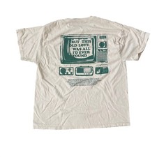 Mt Joy Band Graphic T-Shirt White Green Old Love Lyrics Concert Tee Mens Large picture