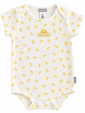 Vintage Carter’s Baby Kisses Yellow Duck Print Bodysuit 9M picture