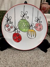 Spectrum Designz Retro Christmas Ornaments Salad Dessert Side One Single Plate picture
