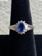 Sapphire & Diamond Platinum Ring picture